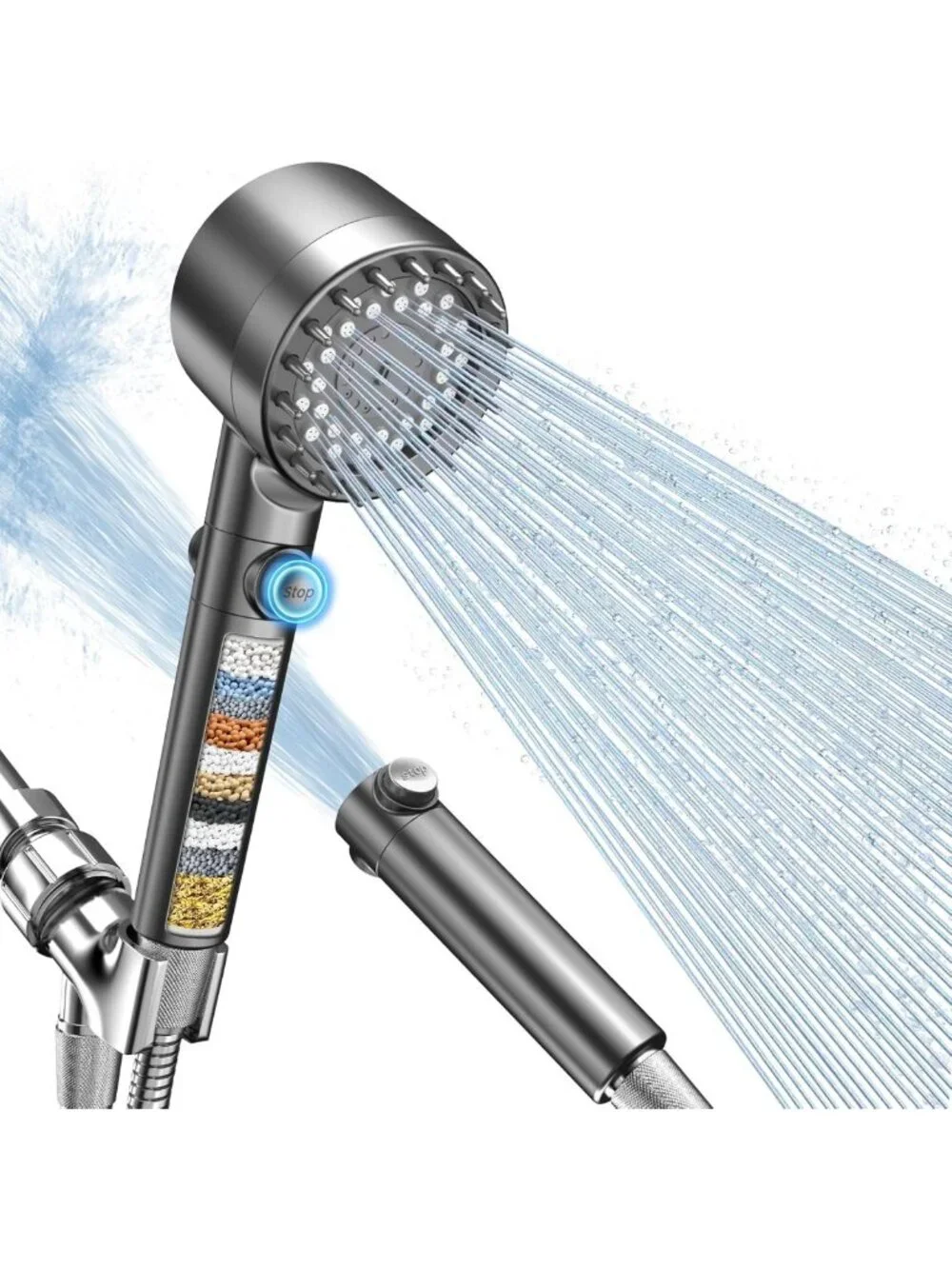 High Pressure Handheld Filtered Shower Head - Spa Quality Water Experience